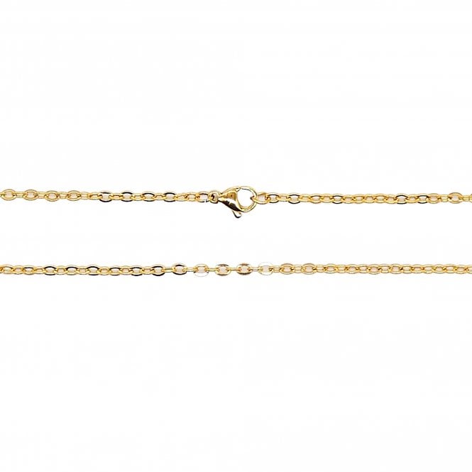 Stainless Steel Trace Chain Necklace - Gold Plated - 24 inches