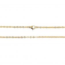 Stainless Steel Trace Chain Necklace - Gold Plated - 24 inches