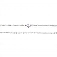 Stainless Steel Trace Chain Necklace - Silver Tone - 18 inches