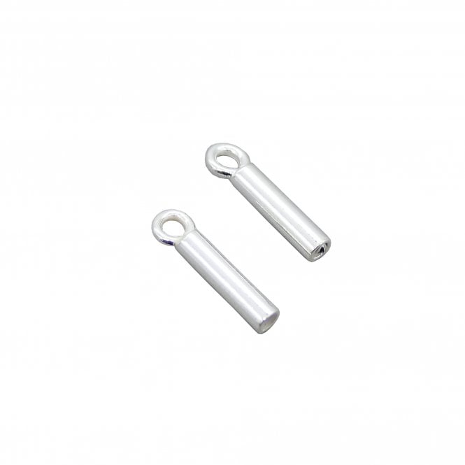 Sterling Silver - 1.5mm (Inner Diameter) Crimp End with Loop - 2pcs
