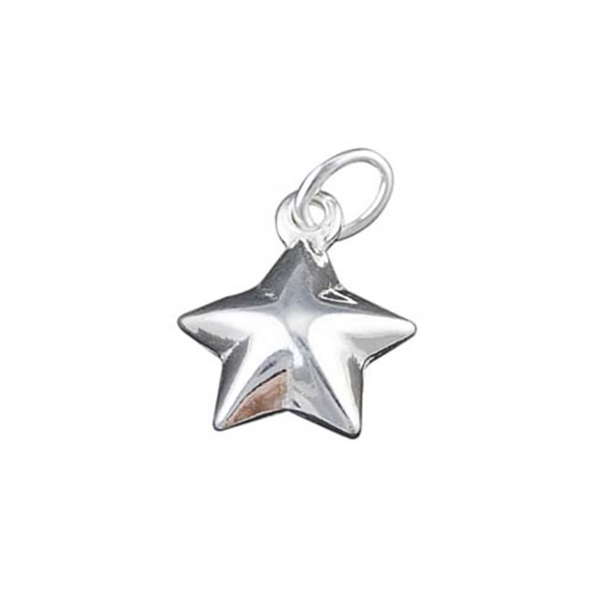 Sterling Silver - 10mm Star Shape Charm - 1pc