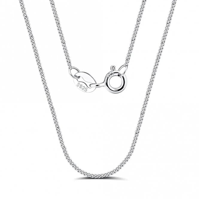 Sterling Silver - 18" Medium Curb Chain Necklace
