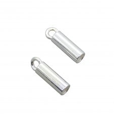 Sterling Silver - 2.5mm (Inner Diameter) Crimp End with Loop - 2pcs