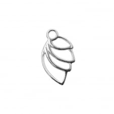 Sterling Silver - 21x13mm Angel Wing Charm - 1pc