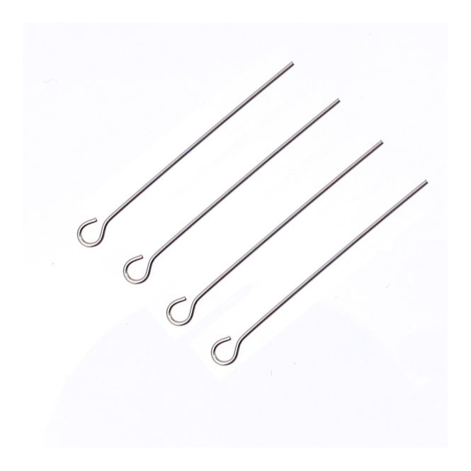 Sterling Silver - 38mm Eyepins Findings - 4pk