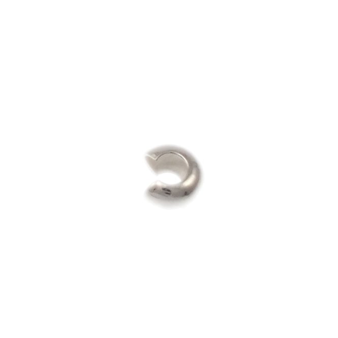 Sterling Silver - 3mm Crimp Cover Findings - 10pcs