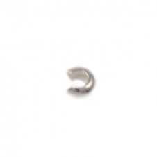 Sterling Silver - 3mm Crimp Cover Findings - 10pcs
