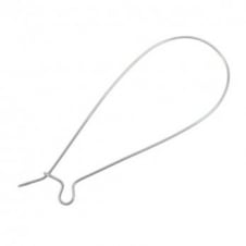 Sterling Silver - 45mm Kidney Earwire - 2pcs