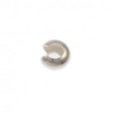 Sterling Silver - 4mm Crimp Cover Findings - 2pcs