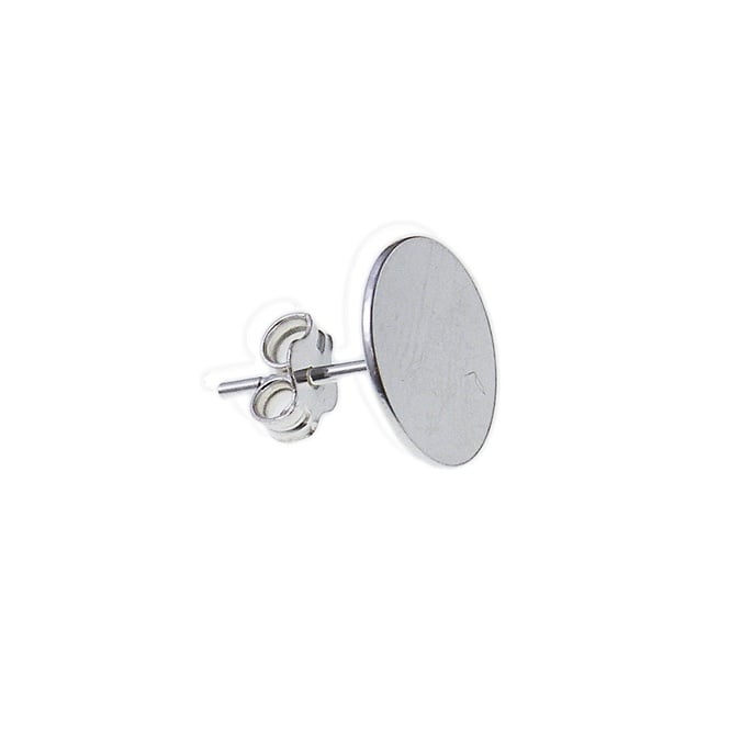 Sterling Silver - 5mm Flat Earstud With Scroll - 2pcs