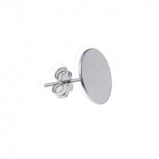 Sterling Silver - 5mm Flat Earstud With Scroll - 2pcs