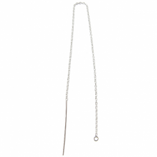 Sterling Silver - Pull Through Chain Ear Dangle Threader - 1 pair