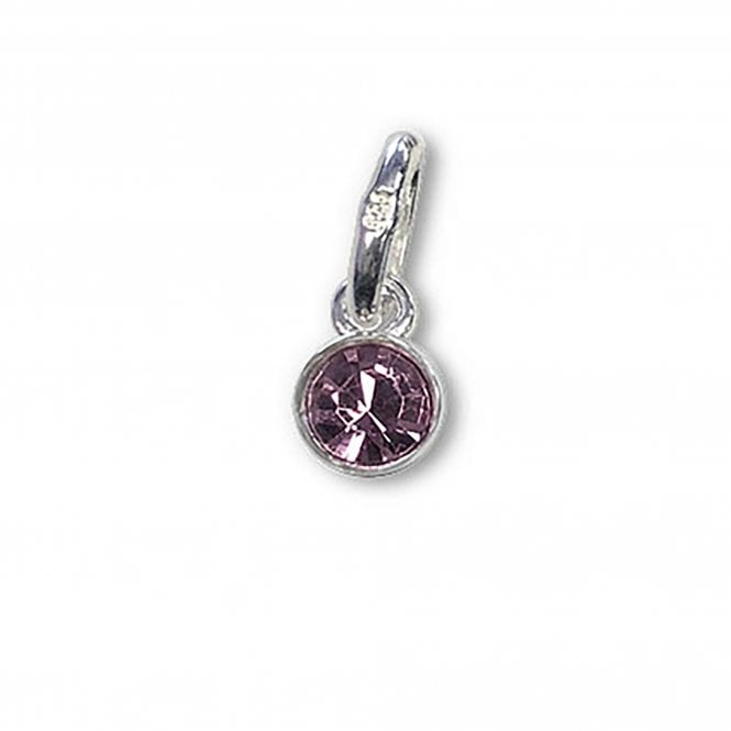 Swarovski/Sterling Silver - 4mm Alexandrite Birthstone Bezel Charm (June) - 1pc