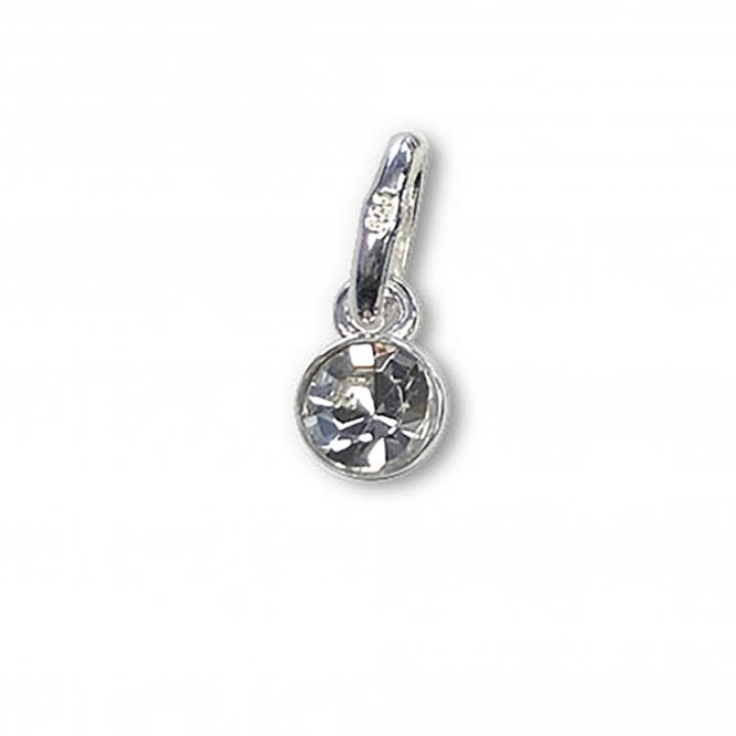 Swarovski/Sterling Silver - 4mm Crystal Birthstone Bezel Charm (April) - 1pc