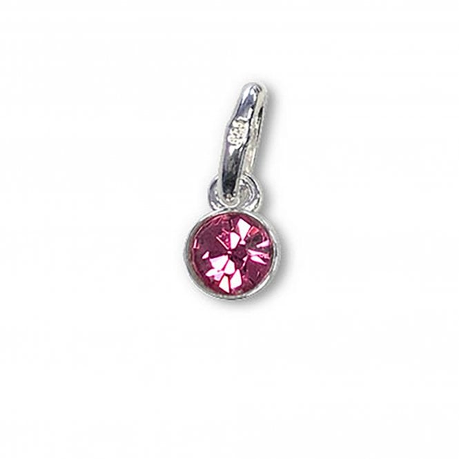 Swarovski/Sterling Silver - 4mm Tourmaline Birthstone Bezel Charm (October) - 1pc