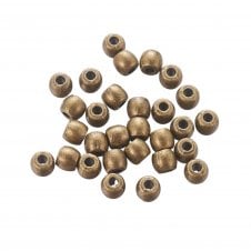 Tibetan Style Beads Barrel 6x5mm - Antique Brass Plated - 20pcs