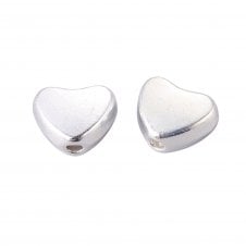 Tibetan Style Beads Mini Heart 6mm - Antique Silver Plated - 20pcs