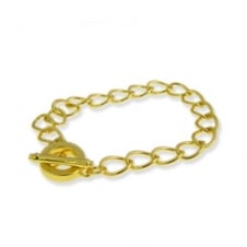 Toggle Charm Bracelet - Gold Plated - 1pk
