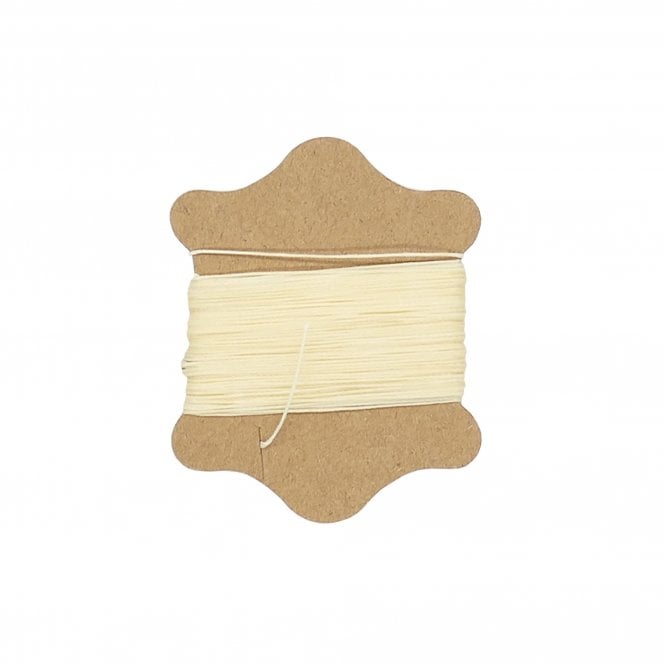 Waxed Nylon Cord 0.45mm - Cream - 20m