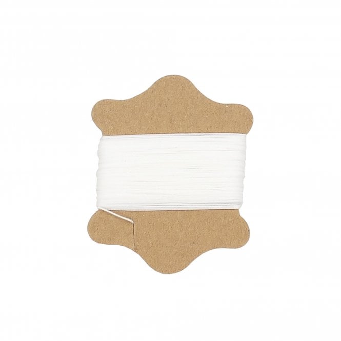 Waxed Nylon Cord 0.45mm - White - 20m