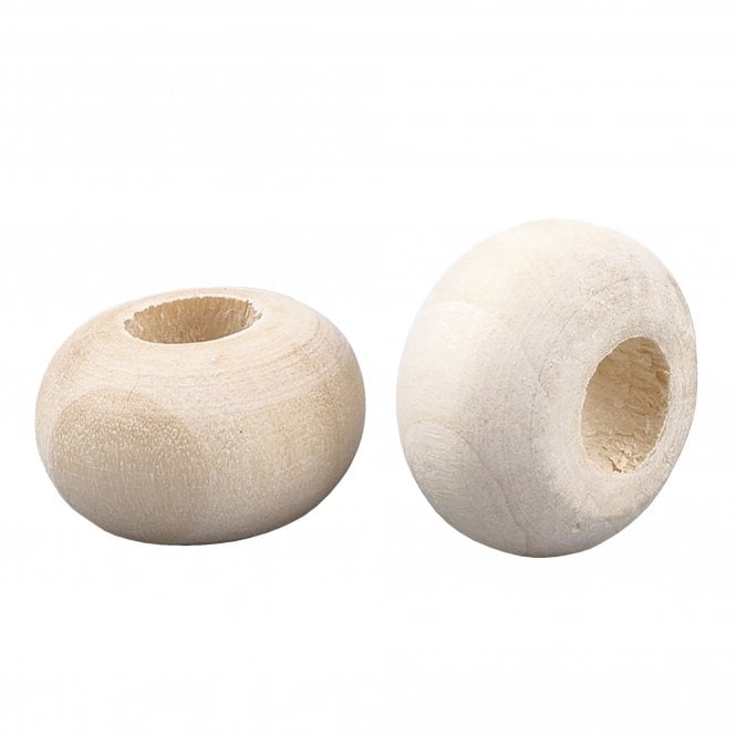 Wooden Beads Rondelle 14x9mm - Untreated - 20g