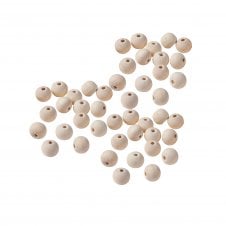 Wooden Beads Round 6mm - Untreated - 15g (250 beads apx)