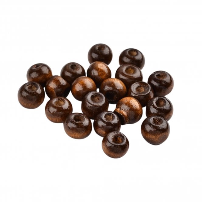 Wooden Beads Round 8mm  - Coffee Brown - 200pcs
