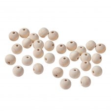 Wooden Beads Round 8mm - Untreated - 50pcs